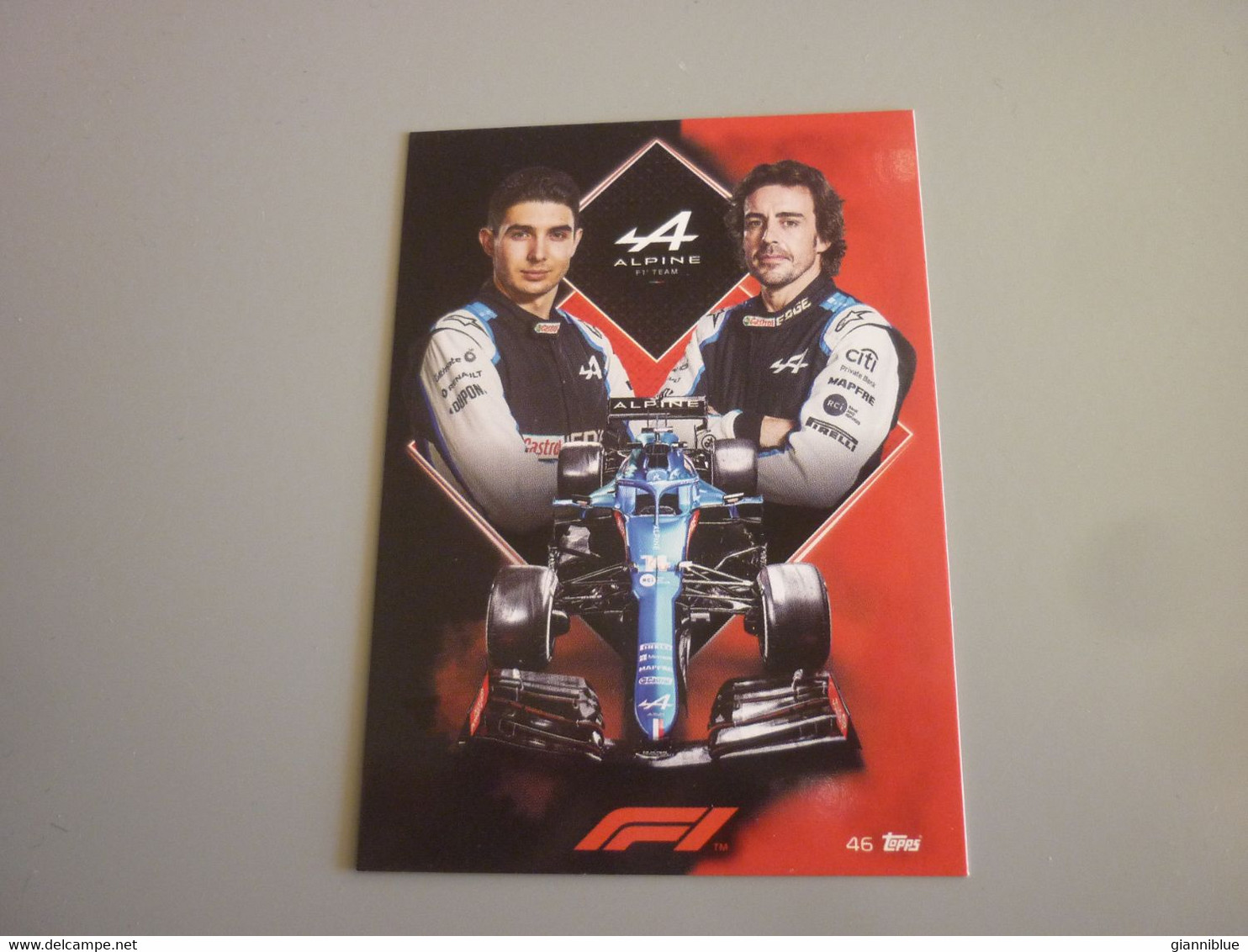 Alpine Team Ocon & Alonso Formula 1 F1 Topps Turbo Atax 2021 Trading Card - Automobile - F1