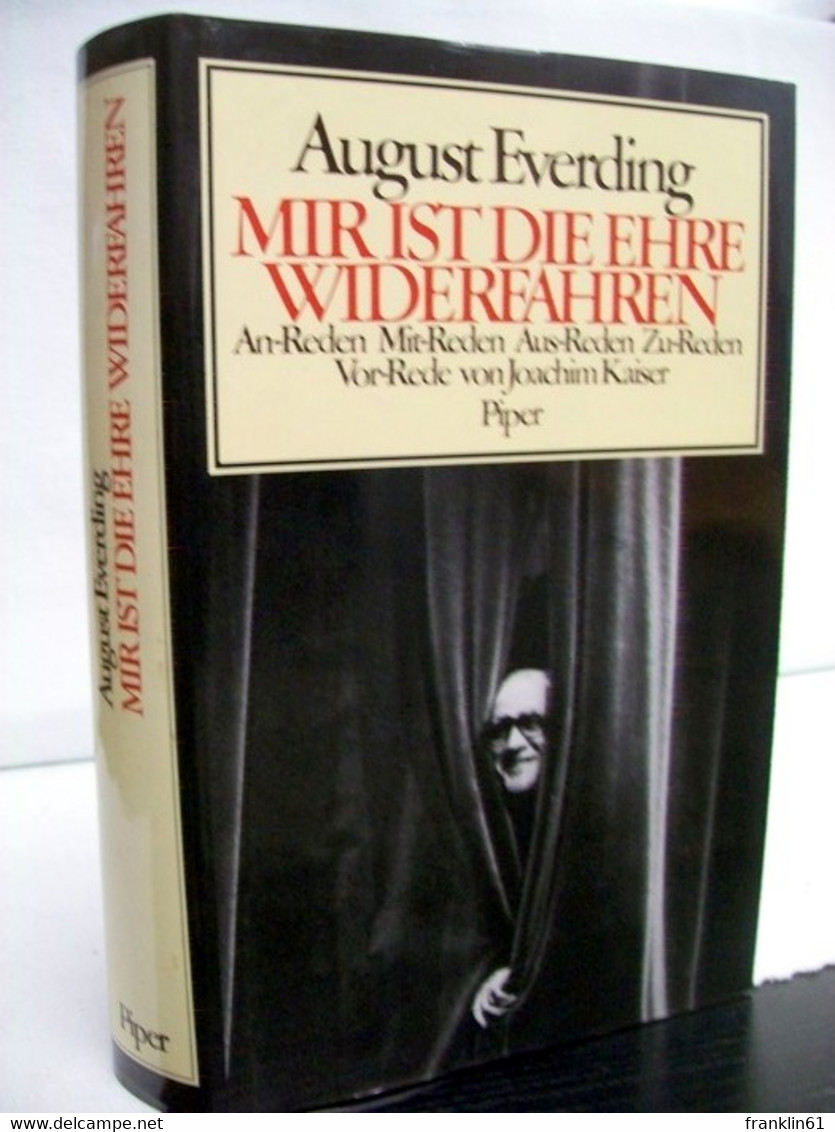 Mir Ist Die Ehre Widerfahren : An-Reden, Mit-Reden, Aus-Reden, Zu-Reden. - Teatro & Danza