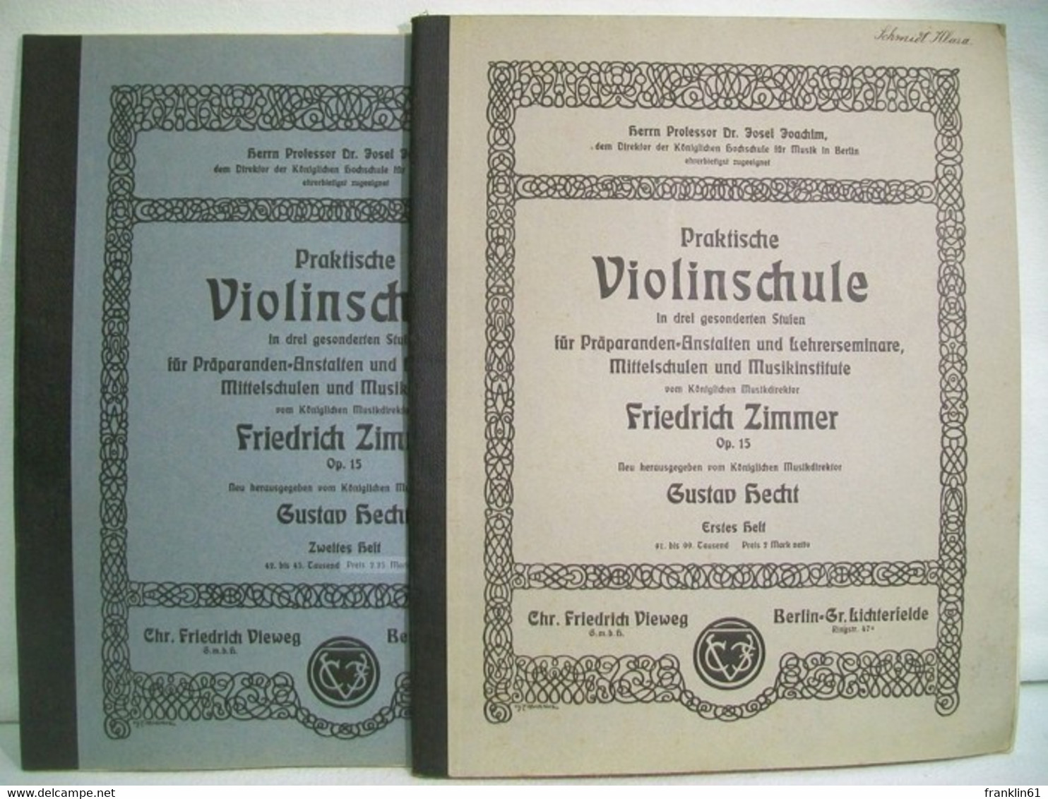 Praktische Violinschule In Drei Gesonderten Stufen Für Präparanden-Anstalten Und Lehrerseminare,Mittelschulen - Musique