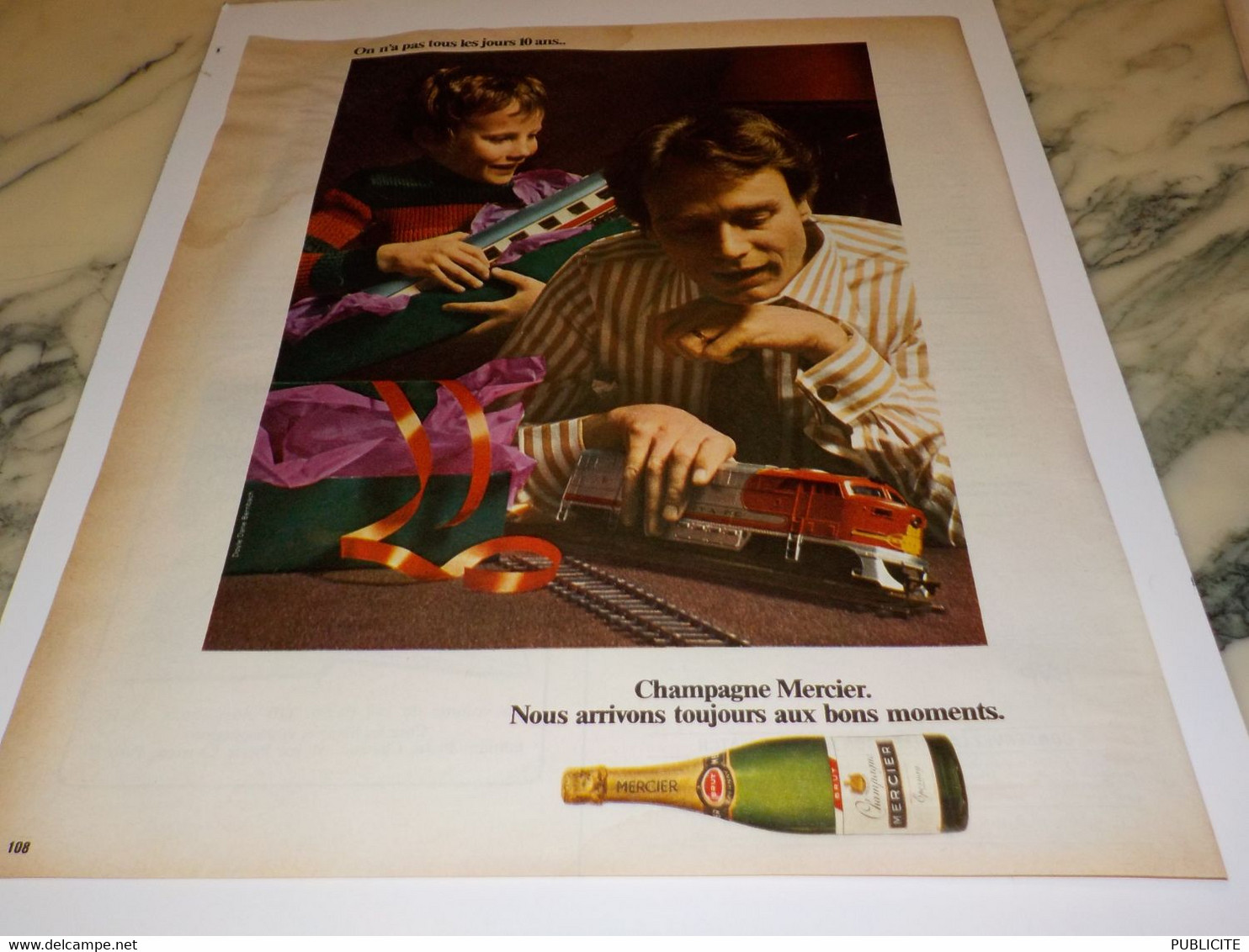 ANCIENNE PUBLICITE AVOIR  10 ANS  CHAMPAGNE MERCIER 1973 - Alcools