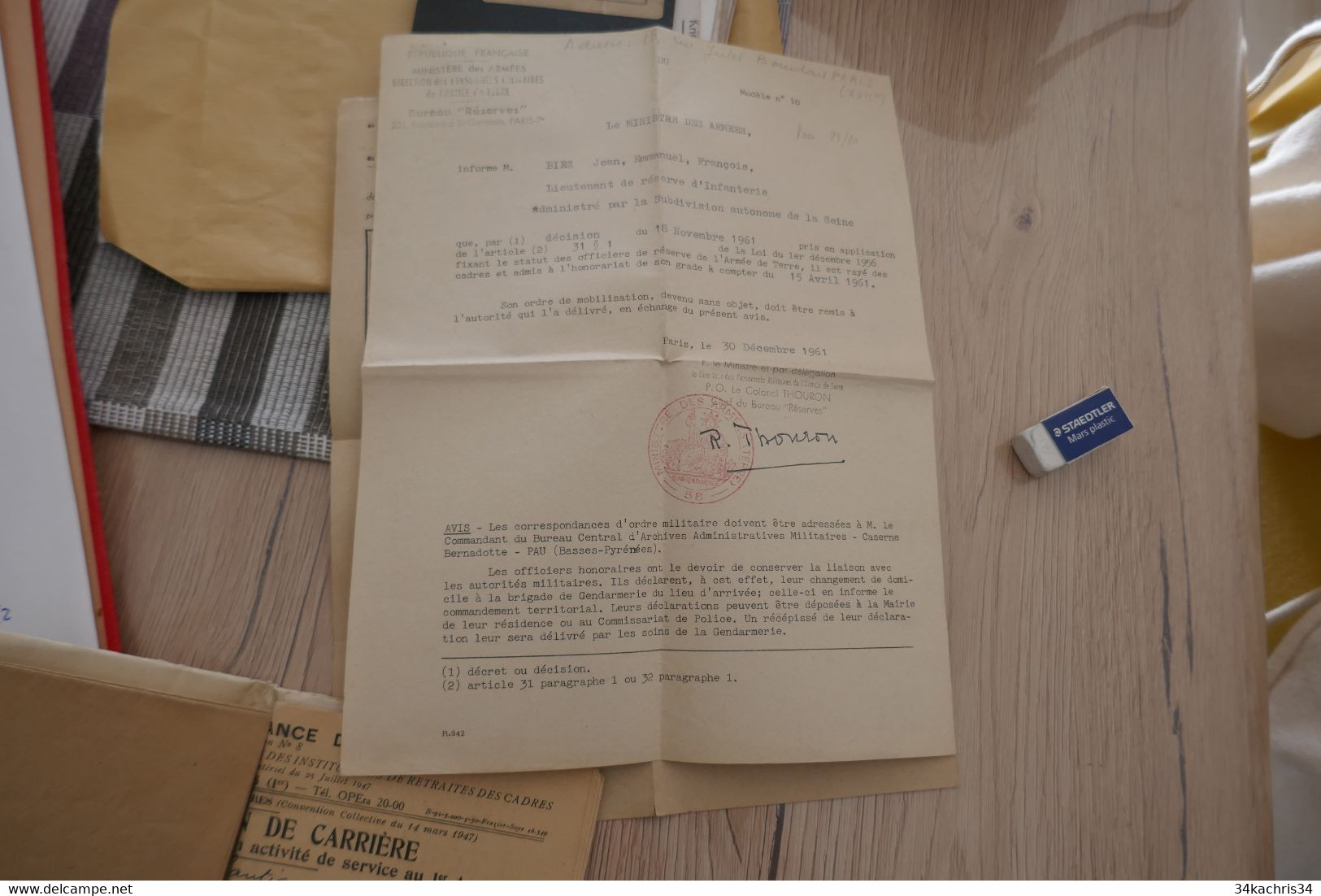 Militaria Archive Lt J.Biez Guerre 39/45 prisonniers de guerre 15 lettres + divers Offlag Munster Soest Westpalie