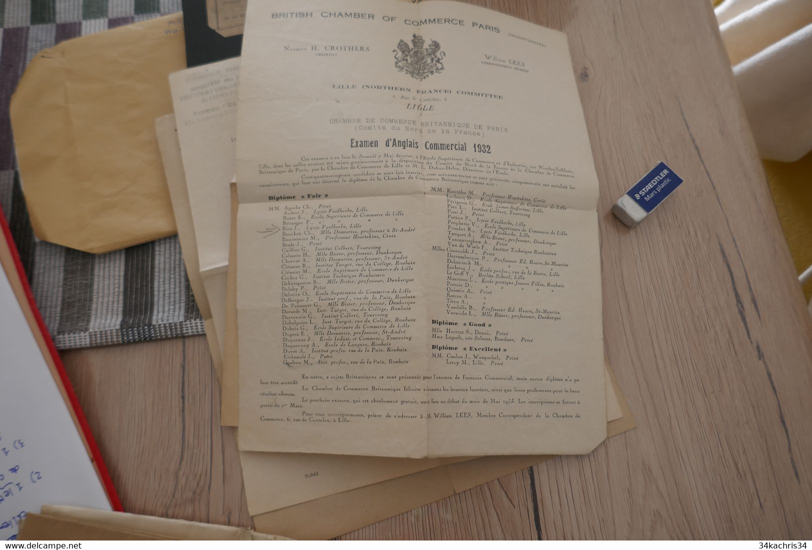 Militaria Archive Lt J.Biez Guerre 39/45 prisonniers de guerre 15 lettres + divers Offlag Munster Soest Westpalie