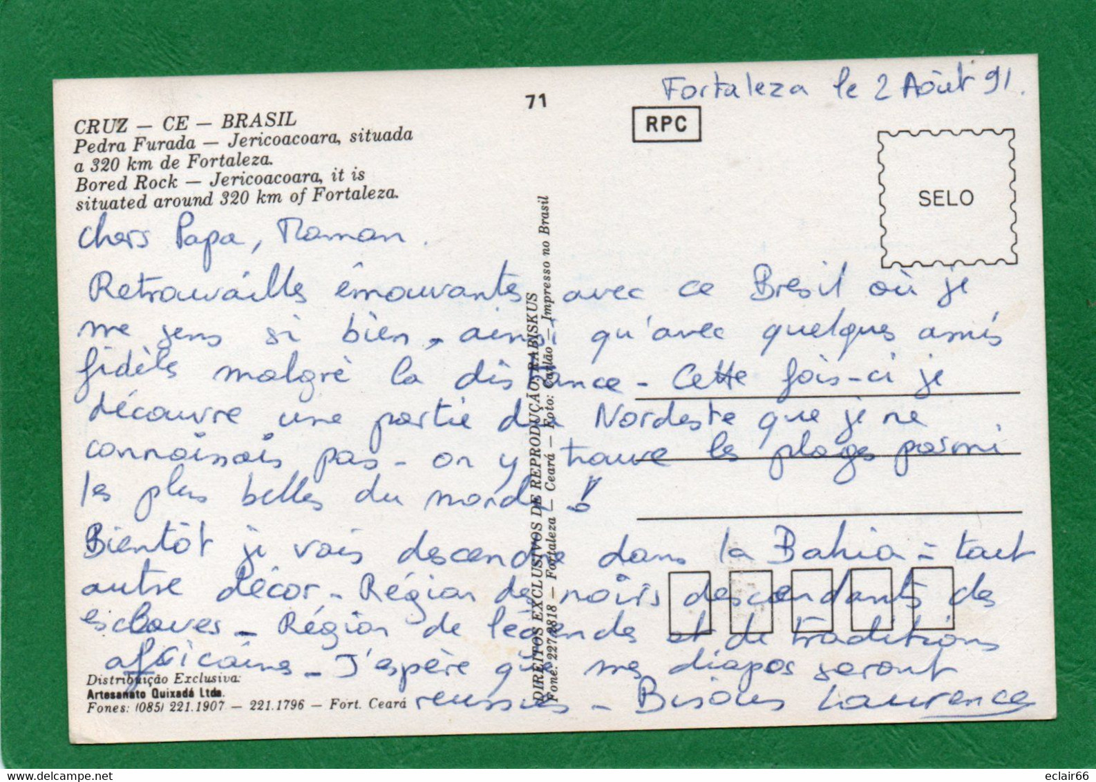 FORTALEZA .Jericoacoara Est Une Ville Balnéaire De L'État De Ceará, à L'est Du Brésil, CPM 1991 - Fortaleza