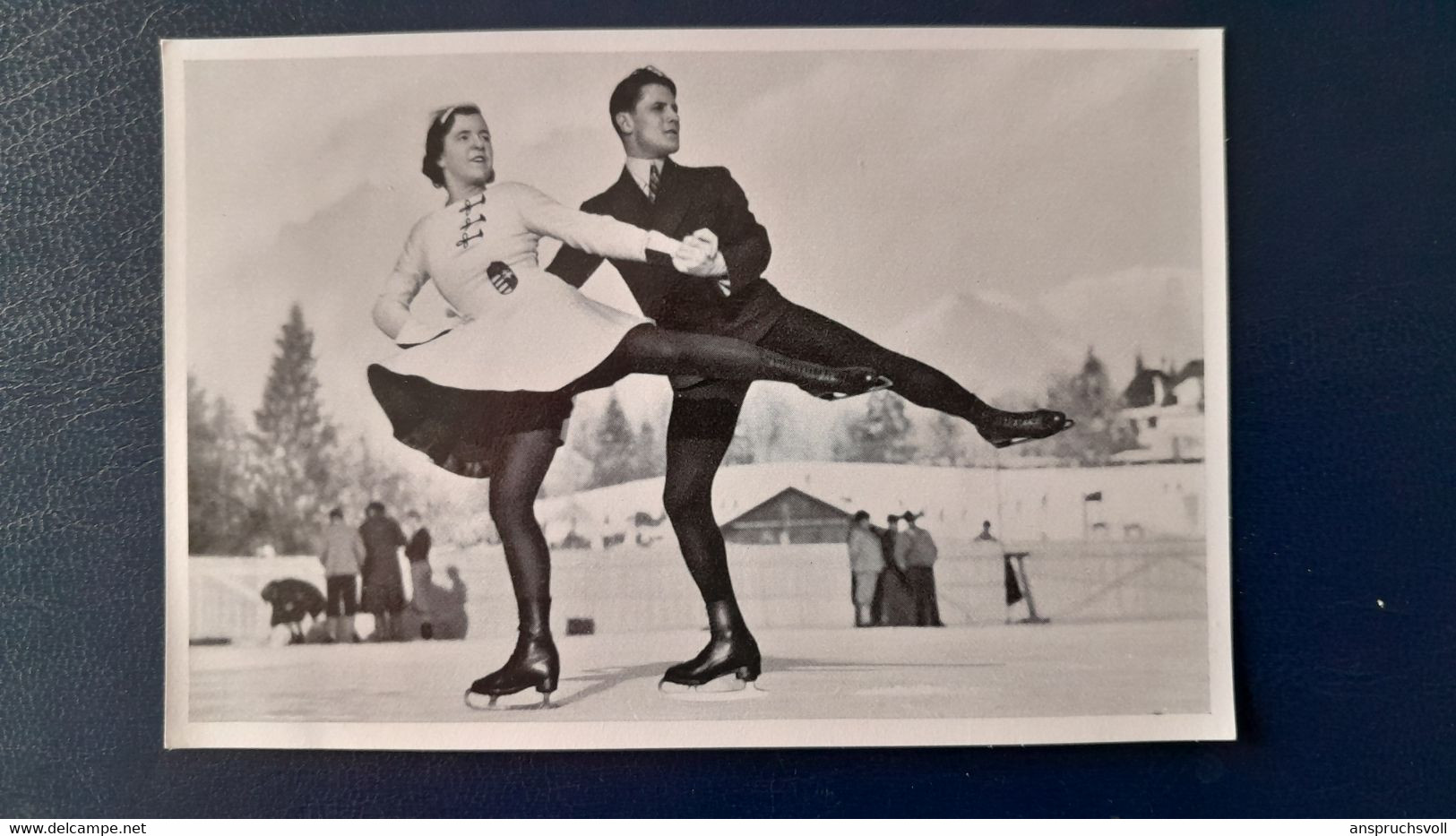 CARTE PHOTO  8X12 - JEUX OLYMPIQUES 1936 - GARMISCH PARTINKIRCHEN - PATINAGE ARTISTIQUE - Patinaje Artístico