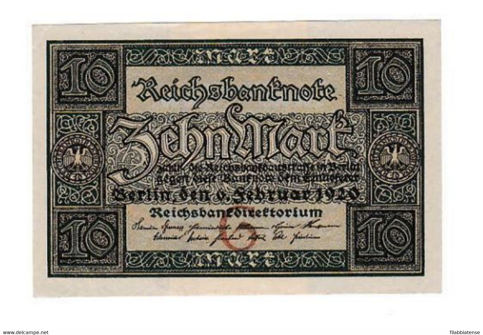 Germania - 10 Marchi 1920    ++++++++ - 10 Mark