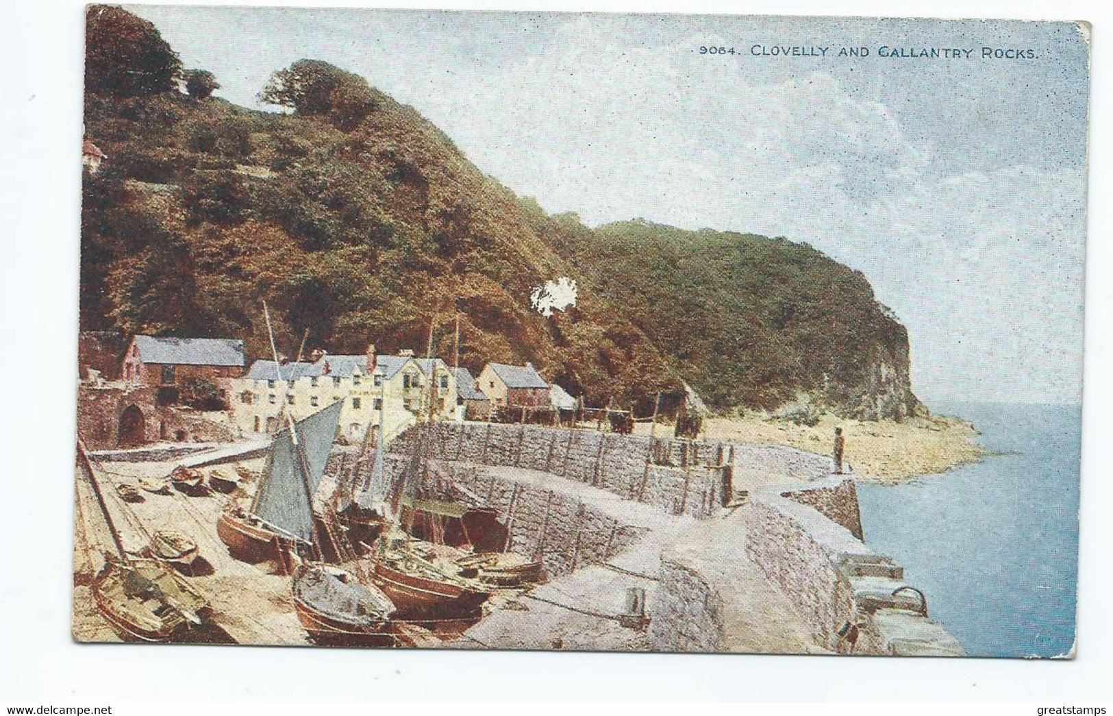 Devon Postcard  Clovelly And Gallantry Rocks  Celesque Series Unused - Clovelly