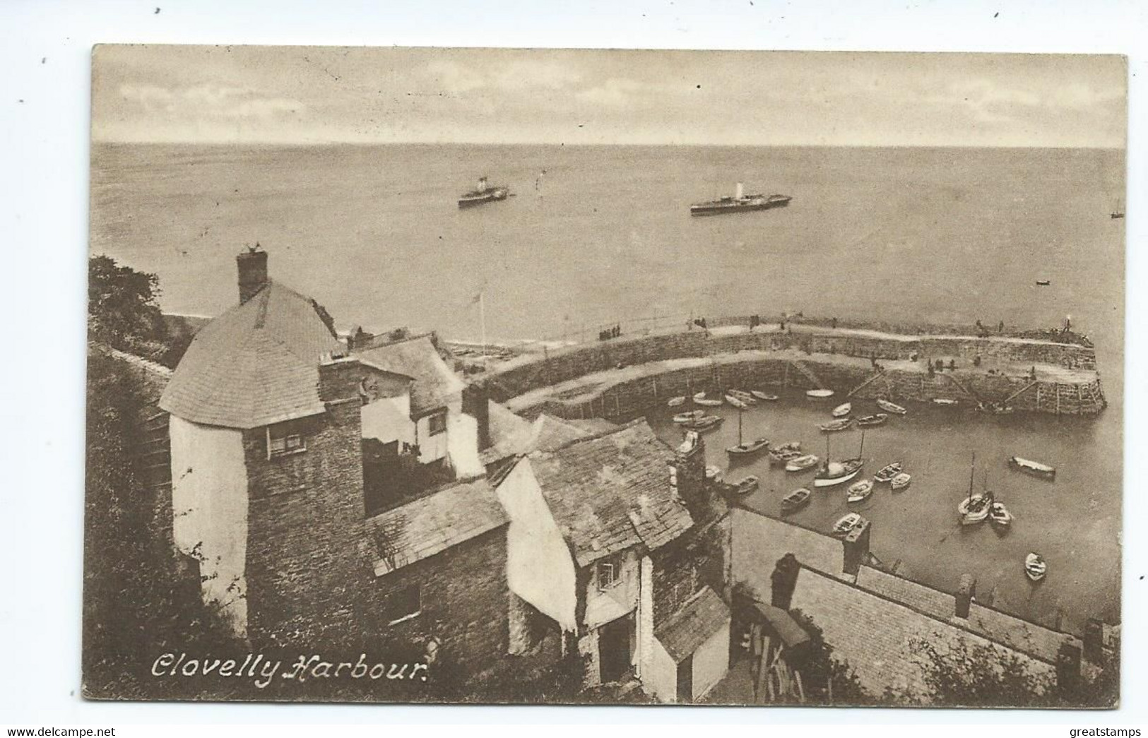 Devon Postcard  Clovelly Harbour Posted 1922 Frith's - Clovelly