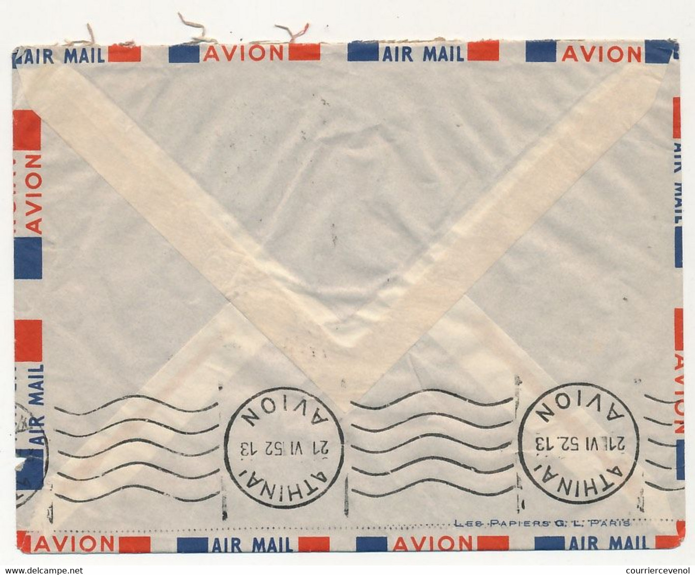 FRANCE - Env. Affr Composé Depuis Paris VIII Rue De La Boétie, Pour Athènes, 1952 - Puce 2 - Covers & Documents