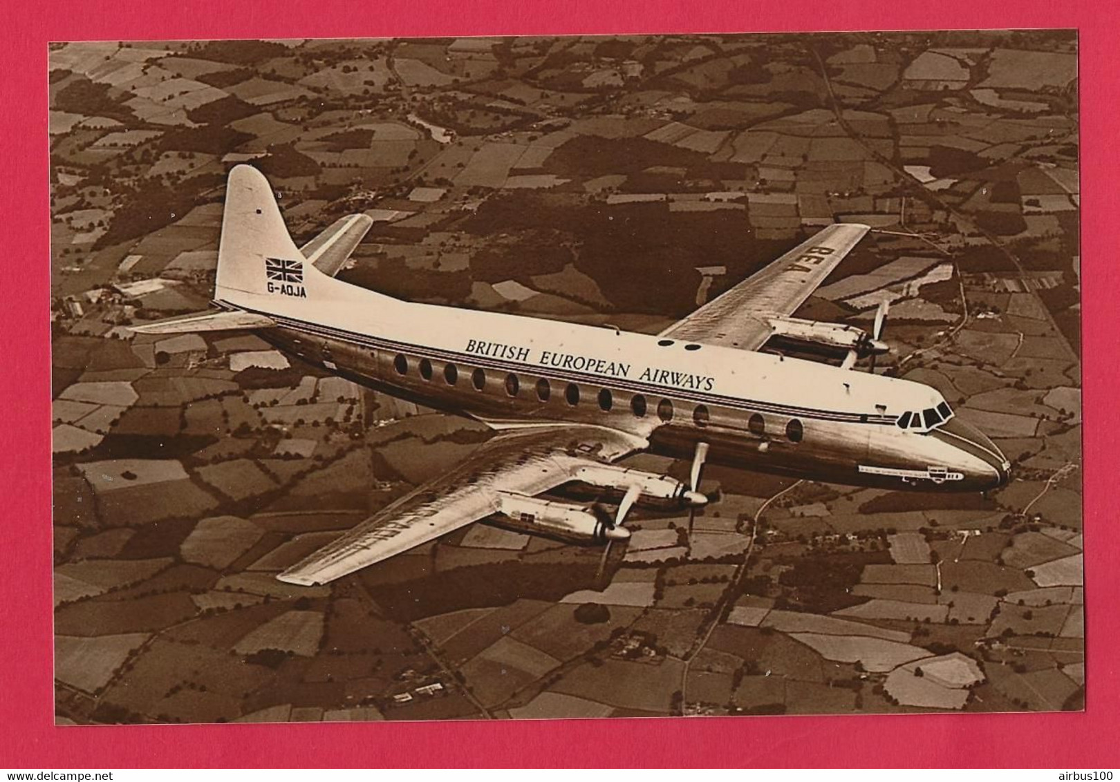 BELLE PHOTO REPRODUCTION AVION PLANE FLUGZEUG - VICKERS BRITISH EUROPEAN AIRWAYS - Aviation