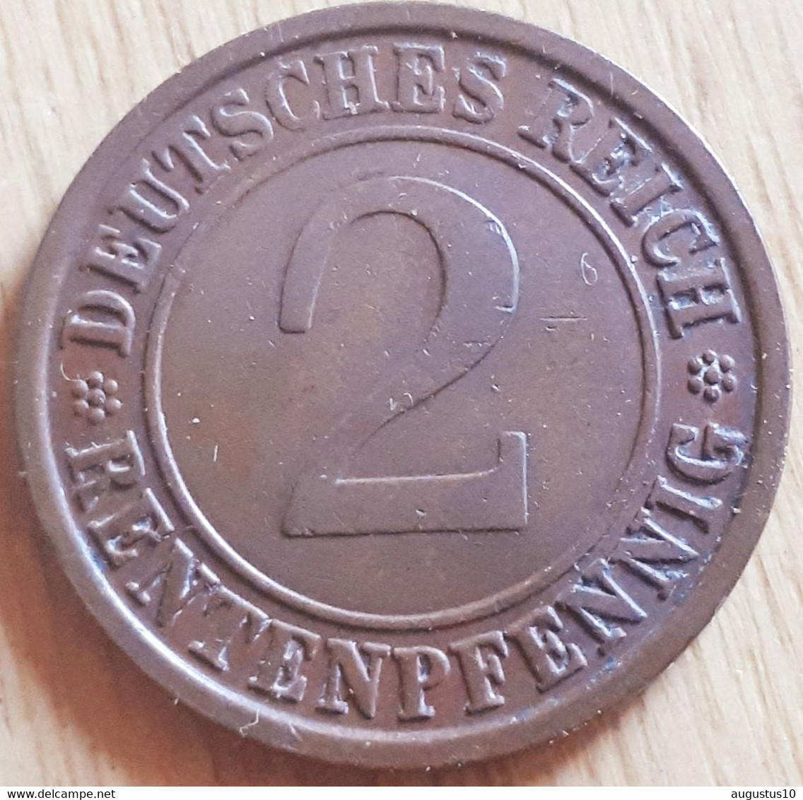 DUITSLAND : 2 RENTENPFENNIG 1924 J KM 38 BETTER DATE XF - 2 Rentenpfennig & 2 Reichspfennig