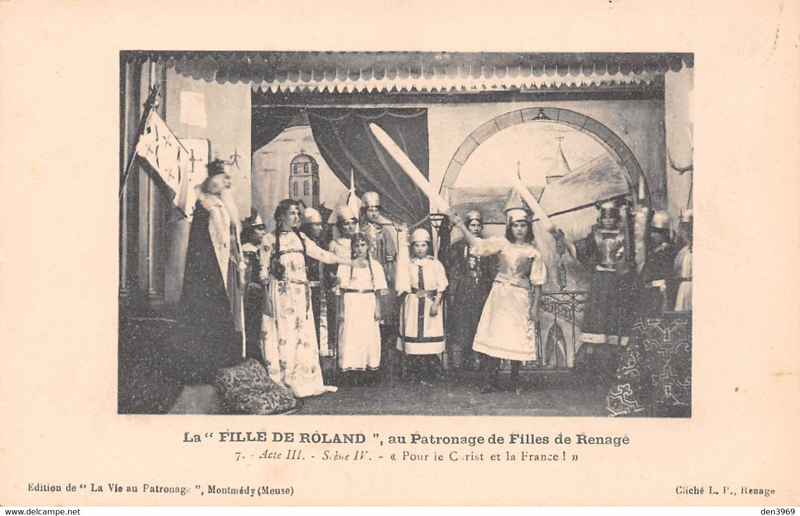 Au Patronage De Filles De RENAGE (Isère) - Théâtre - La Fille De Roland : Acte III, Scène IV "Pour Le Christ..." - Renage