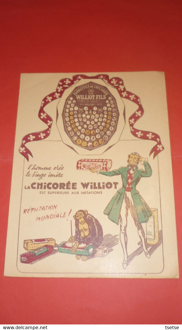 Joli Protège-cahierspublicitaire - Chicorée Williot  ... Années 50 - Copertine Di Libri