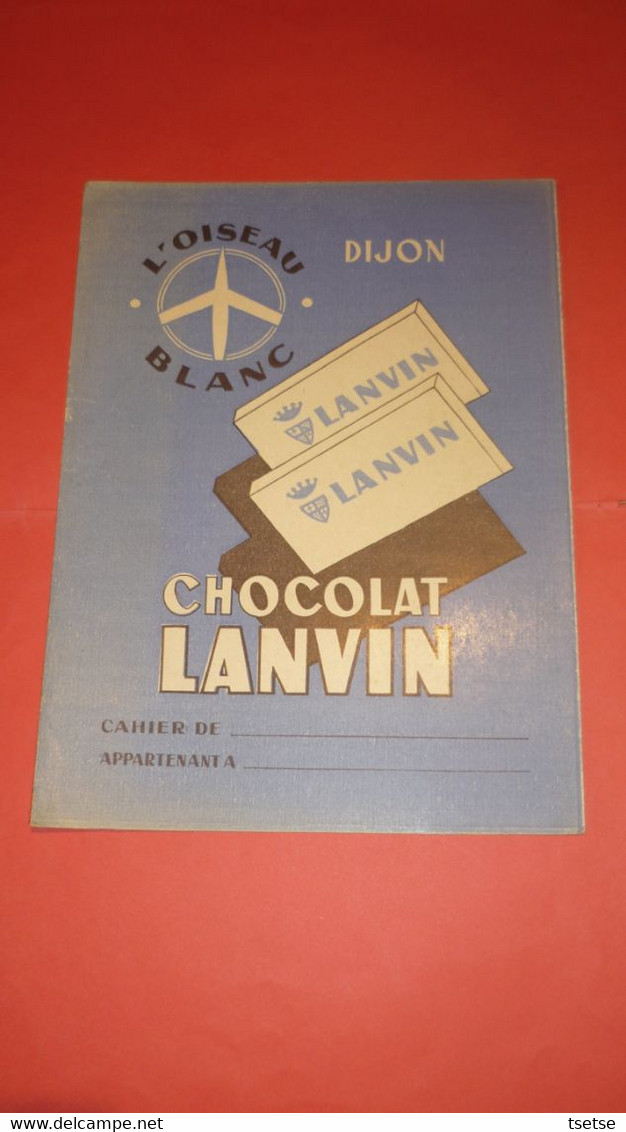 Joli Protège-cahiers Publicitaire - Chocolat Lanvin  ... Années 50 - Omslagen Van Boeken