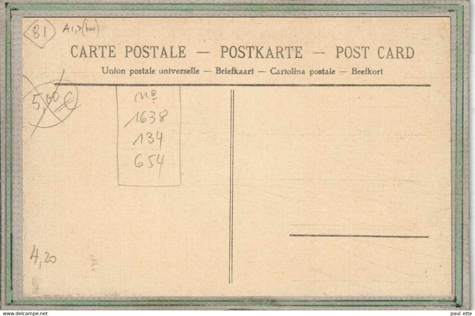 CPA - (81) MAZAMET - Le Cours René-Reille En 1910 - Carte Colorisée D'aspect Toilé - Mazamet