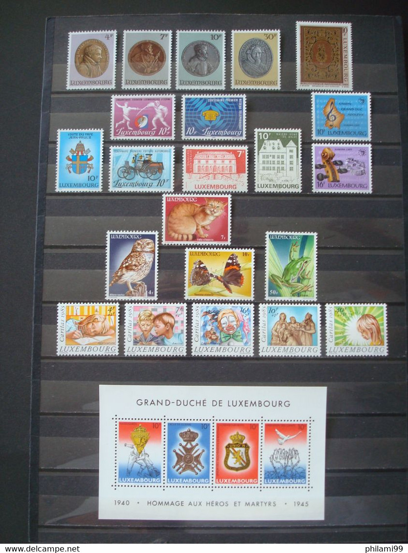 LUXBG MNH** 1980+1982+1985+1987 4 COMPLETE YEARS / 4 SCANS - Années Complètes