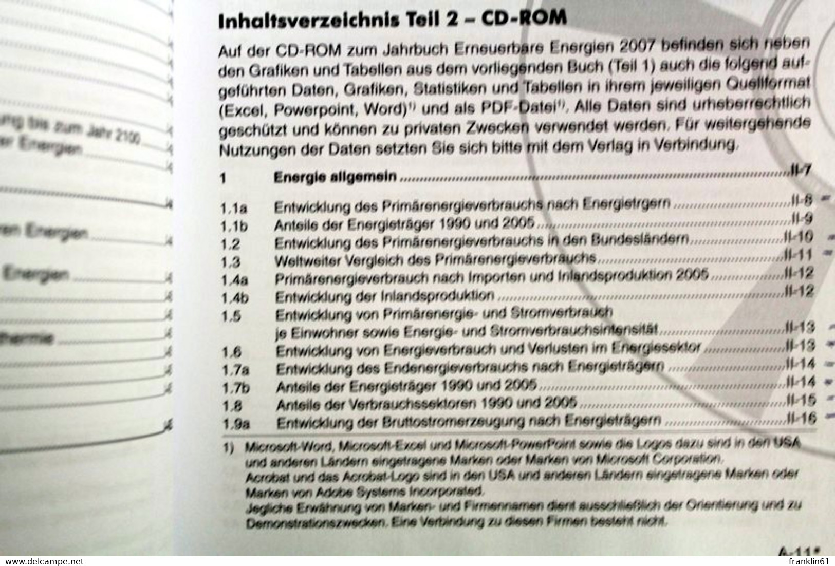 Jahrbuch Erneuerbare Energien 2007 Mit CD. - Glossaries