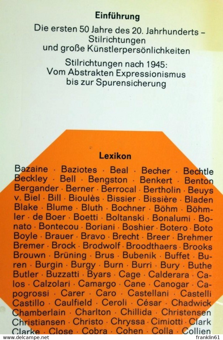 DuMonts Künstlerlexikon. Von 1945 Bis Zur Gegenwart. - Lessico