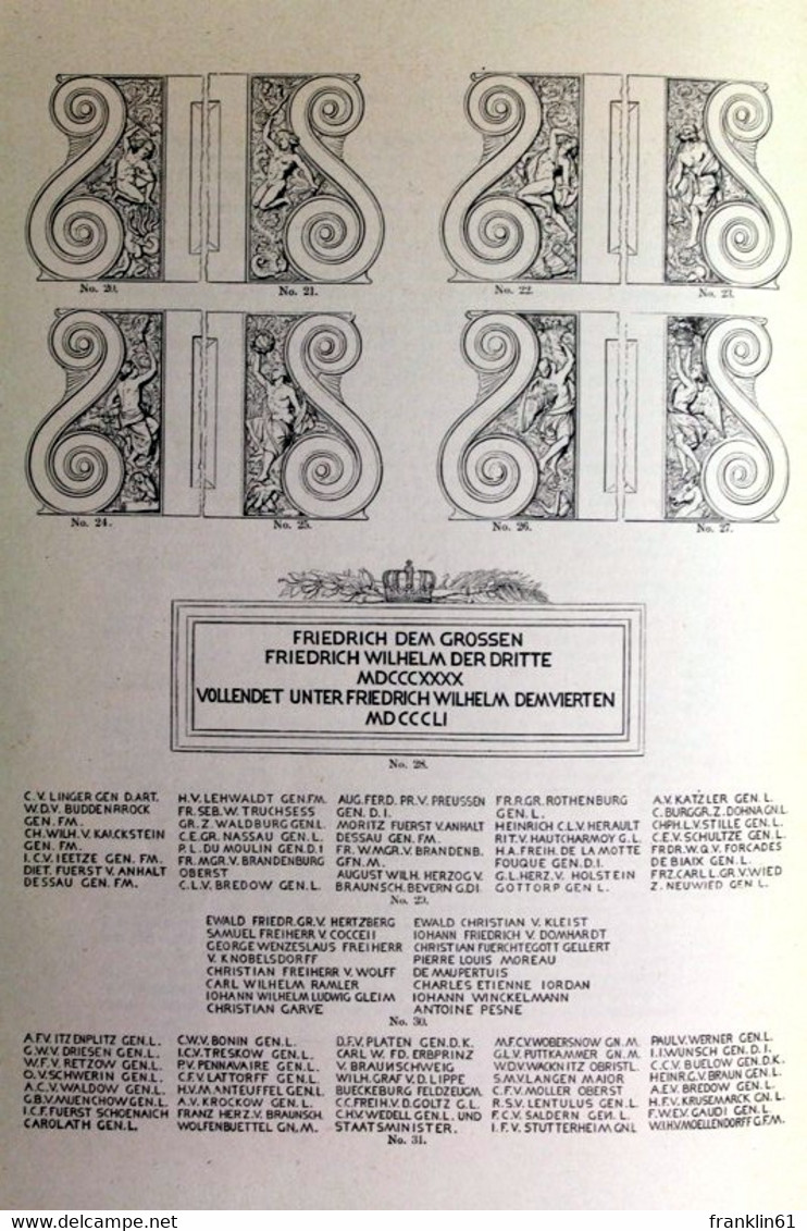 Denkmal König Friedrichs Des Großen. Enthüllt Am 31. Mai 1851. Reprint. - Architecture