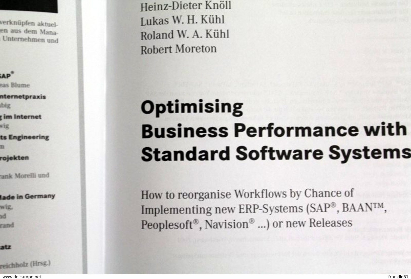 Optimising Business Performance With Standard Software Systems - Technique
