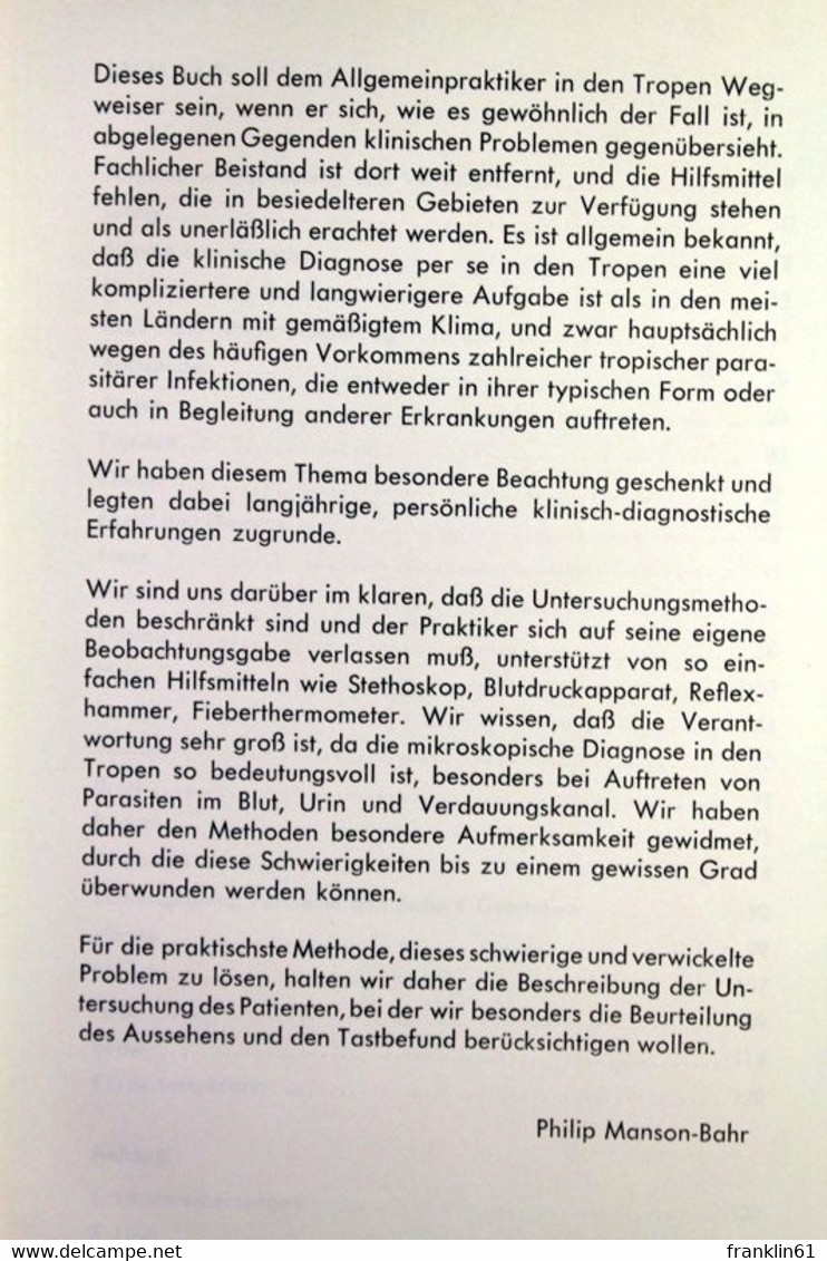 Differentialdiagnostik Für Tropenärzte. Ein Klinischer Wegweiser - Gezondheid & Medicijnen