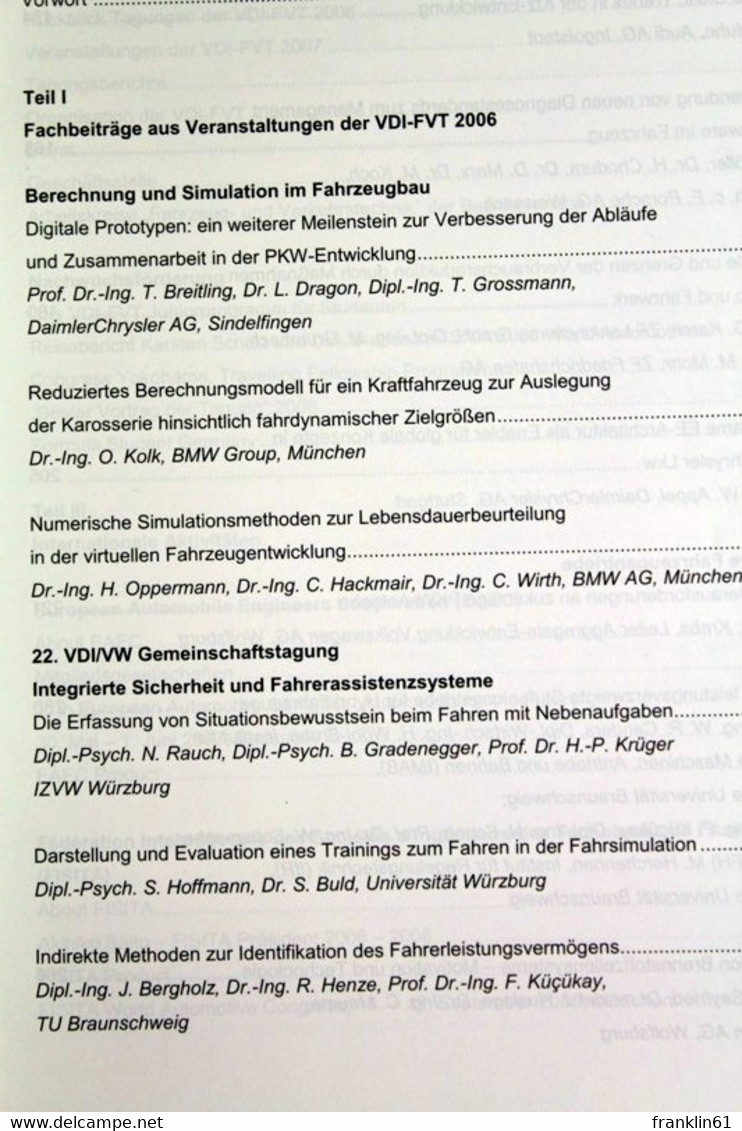 Jahrbuch 2007. Fahrzeug- Und Verkehrstechnik - Technique