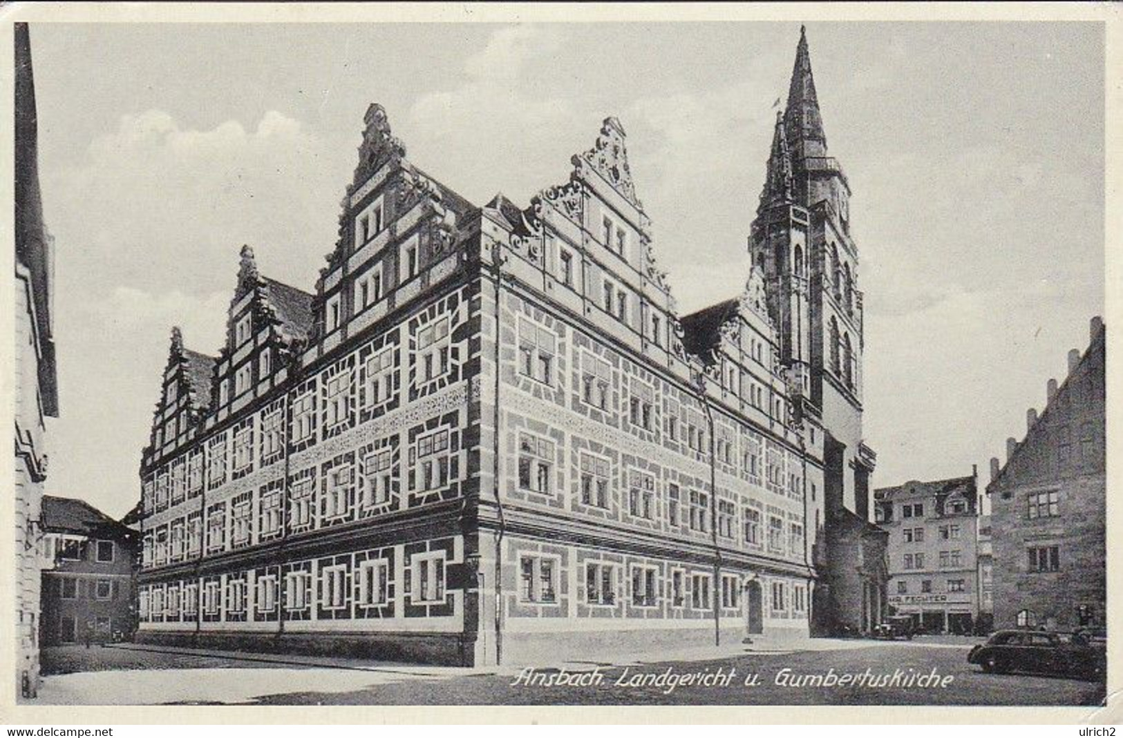 AK Ansbach - Landgericht Und Gumbertuskirche - Feldpost 1940 (61591) - Ansbach