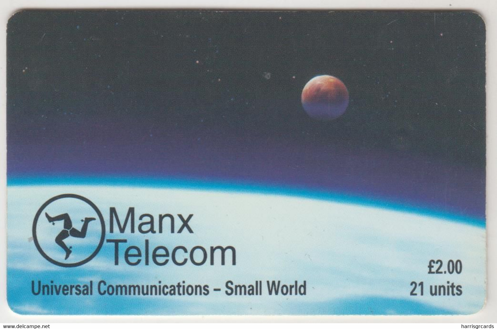 ISLE OF MAN - Universal Communications Small World, Tirage 70.000, Used - Man (Ile De)