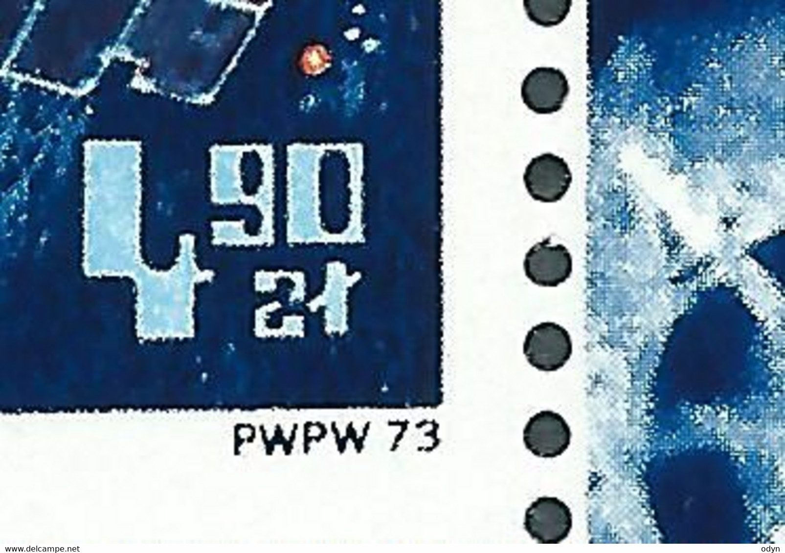 Poland 1973, Pair Of Blocks: MiNr 53 + 54 With ERROR B1; Used / Cancelled, With A Full Gum; Salut, Copernicus, Cosmos - Abarten & Kuriositäten