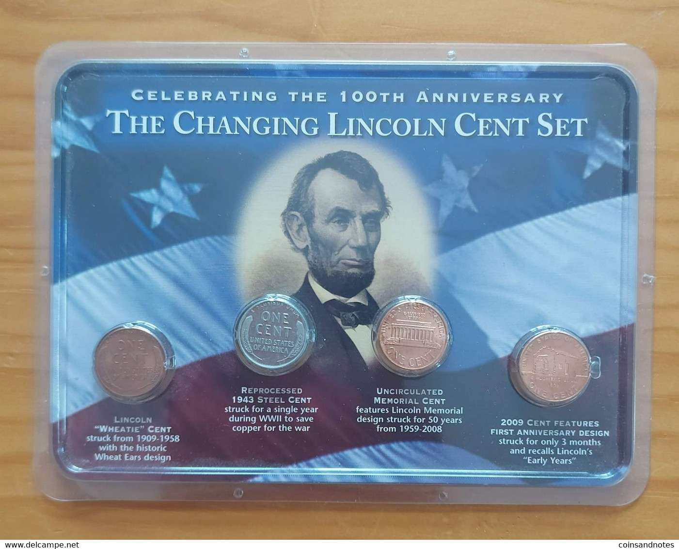 USA - 100th Anniversary - The Changing Lincoln Cent Set - Collections