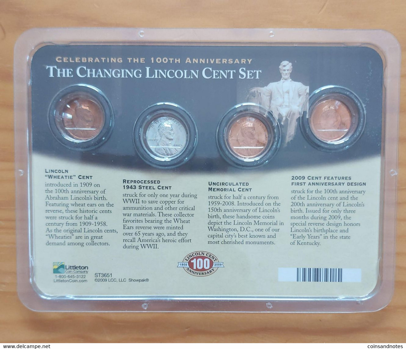 USA - 100th Anniversary - The Changing Lincoln Cent Set - Collections