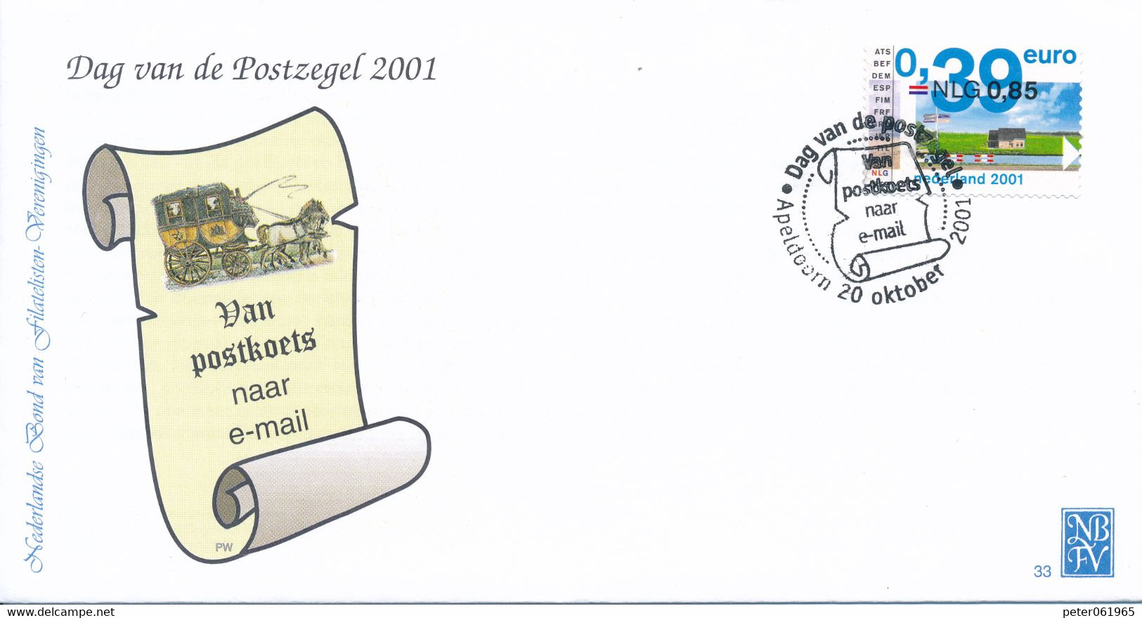 Envelop Dag Van De Postzegel 2001 - Storia Postale