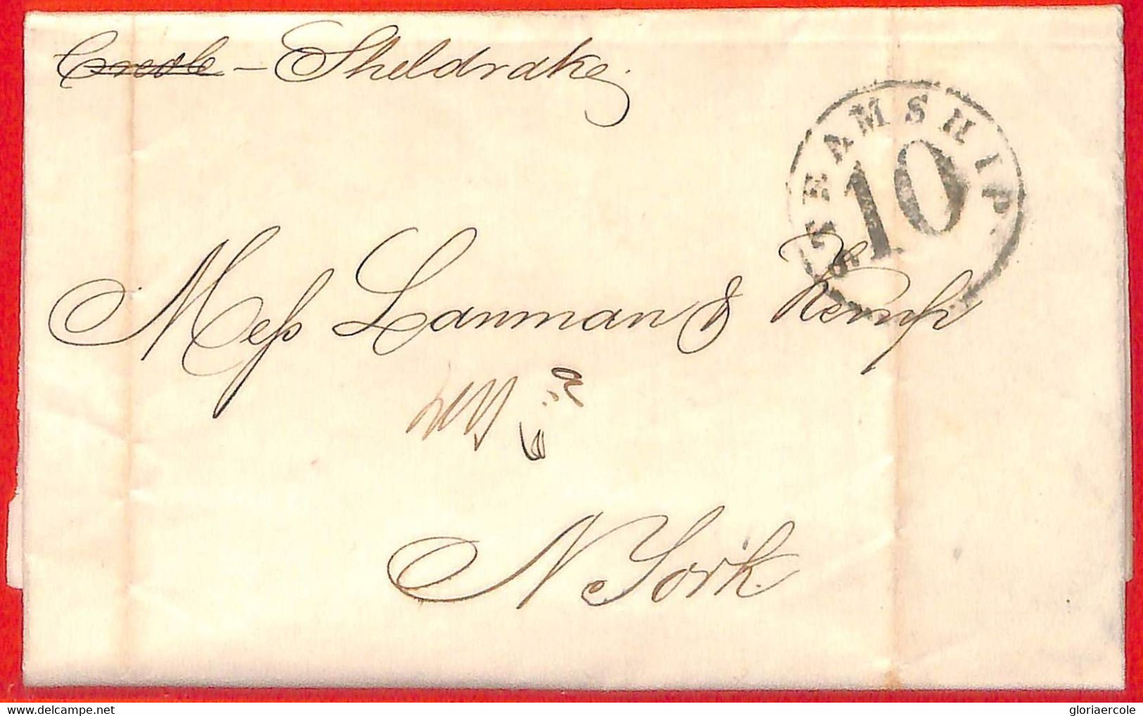 Aa2628 -  CUBA - POSTAL HISTORY - Prephilatelic Cover From  HAVANA  To New York  - SEA MAIL 1863 - Voorfilatelie