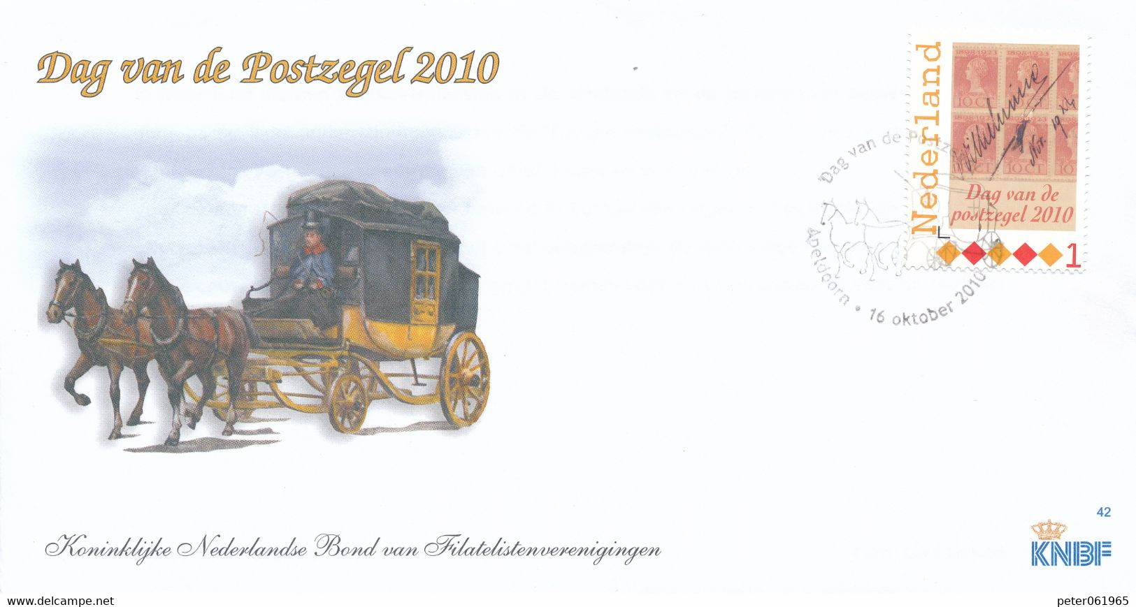Envelop Dag Van De Postzegel 2010 - Lettres & Documents