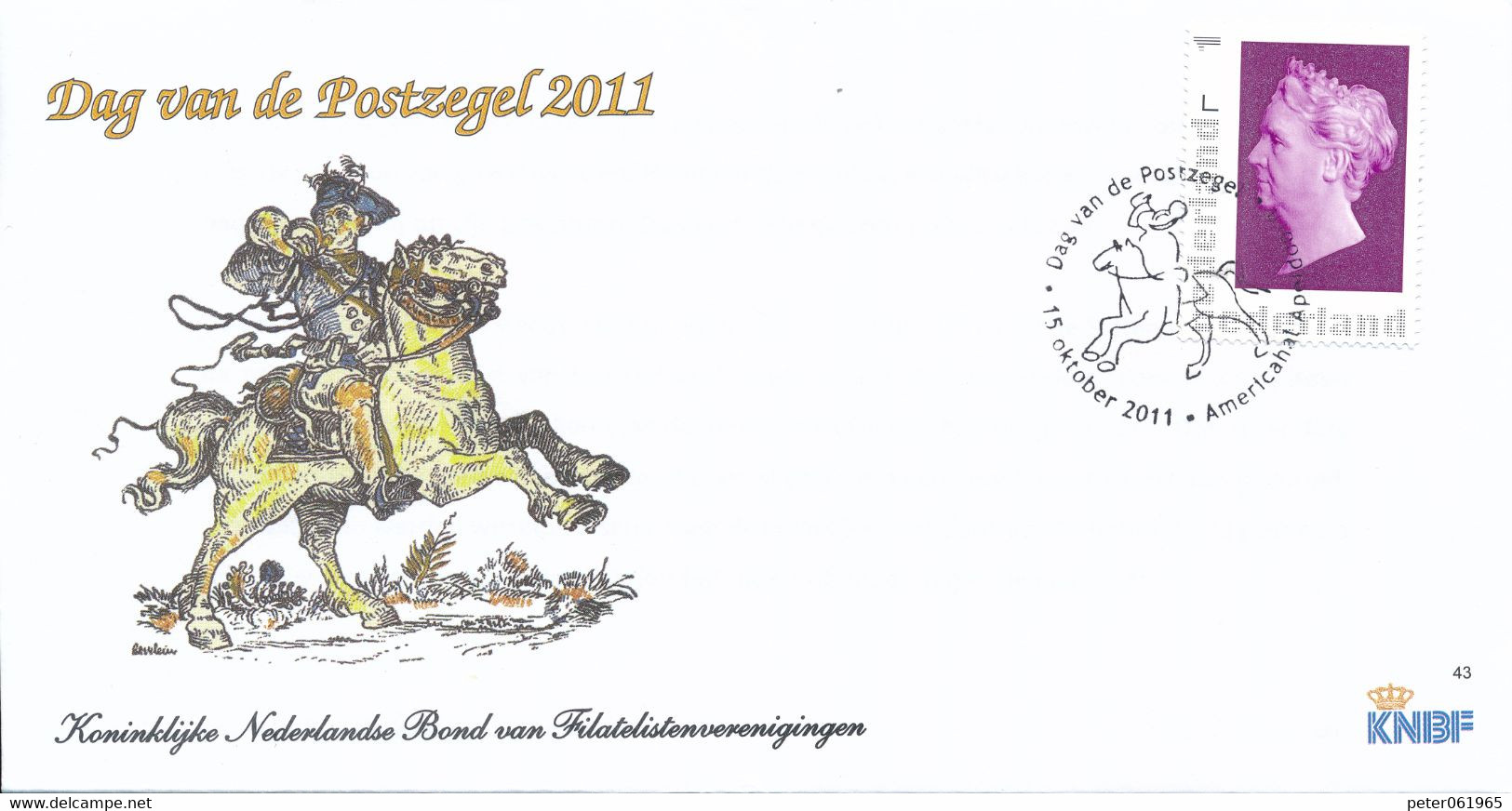Envelop Dag Van De Postzegel 2011 - Lettres & Documents