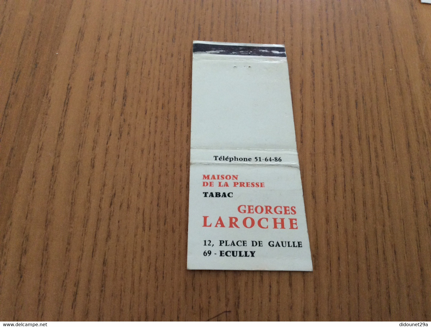 Pochette D'allumettes SEITA OPES "MAISON DE LA PRESSE TABAC GEORGES LAROCHE - ECULLY (69)" - Boites D'allumettes