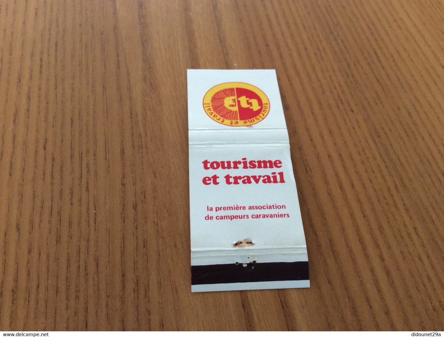 Pochette D'allumettes SEITA Publi-Sun «tourisme Et Travail - Association De Campeurs Caravaniers» - Boites D'allumettes