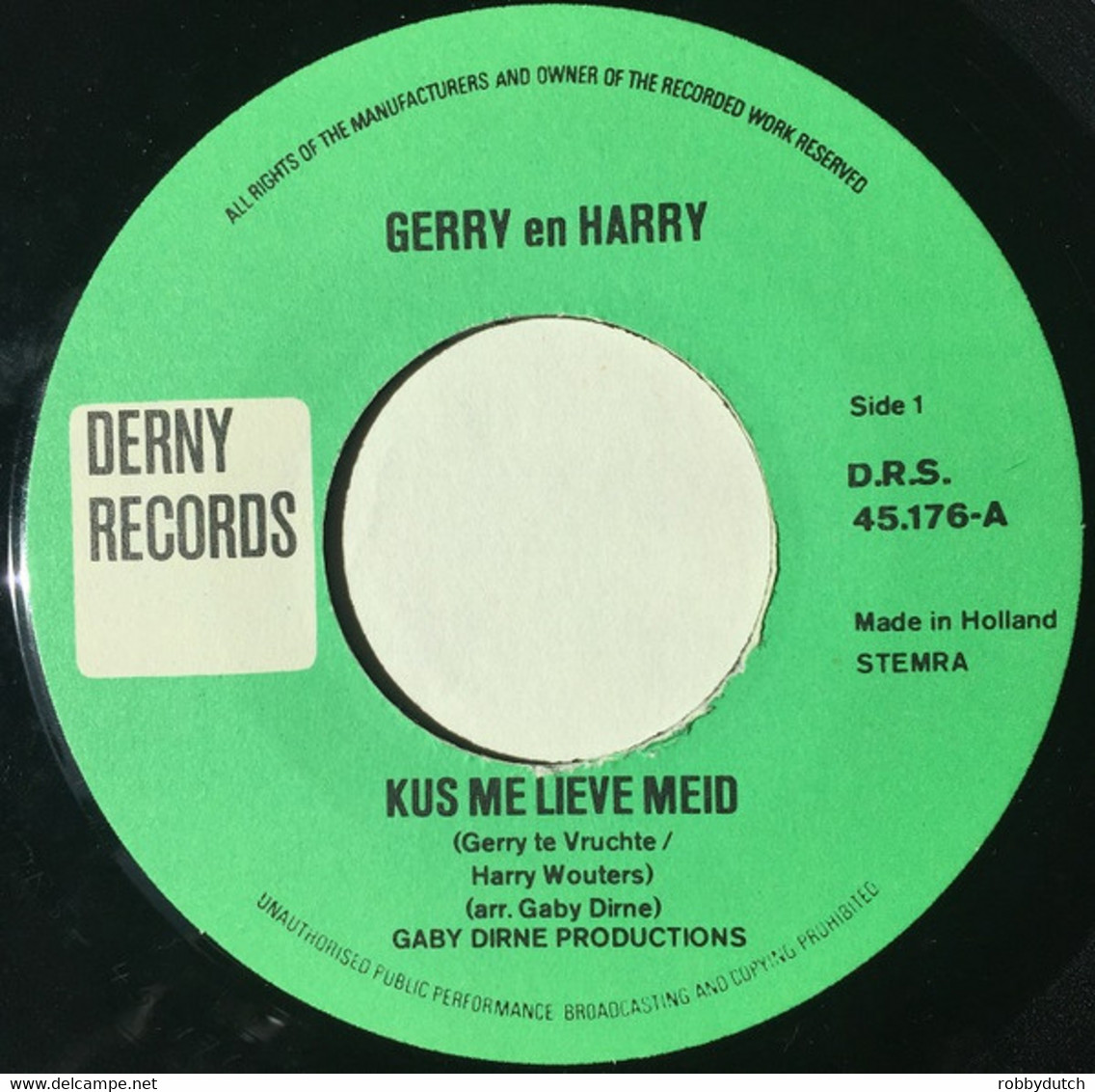 * 7" *  GERRY En HARRY - KUS ME LIEVE MEID ('t Zit Me Tot Hier!) (Holland 1971) - Andere - Nederlandstalig