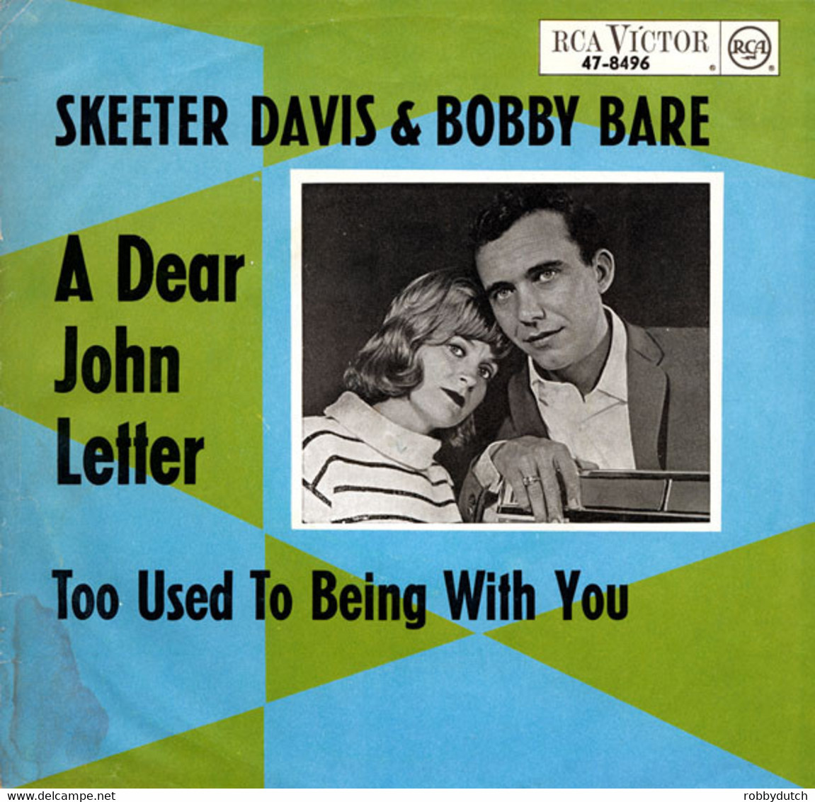 * 7" *  SKEETER DAVIS & BOBBY BARE - A DEAR JOHN LETTER (Germany 1965) - Country En Folk