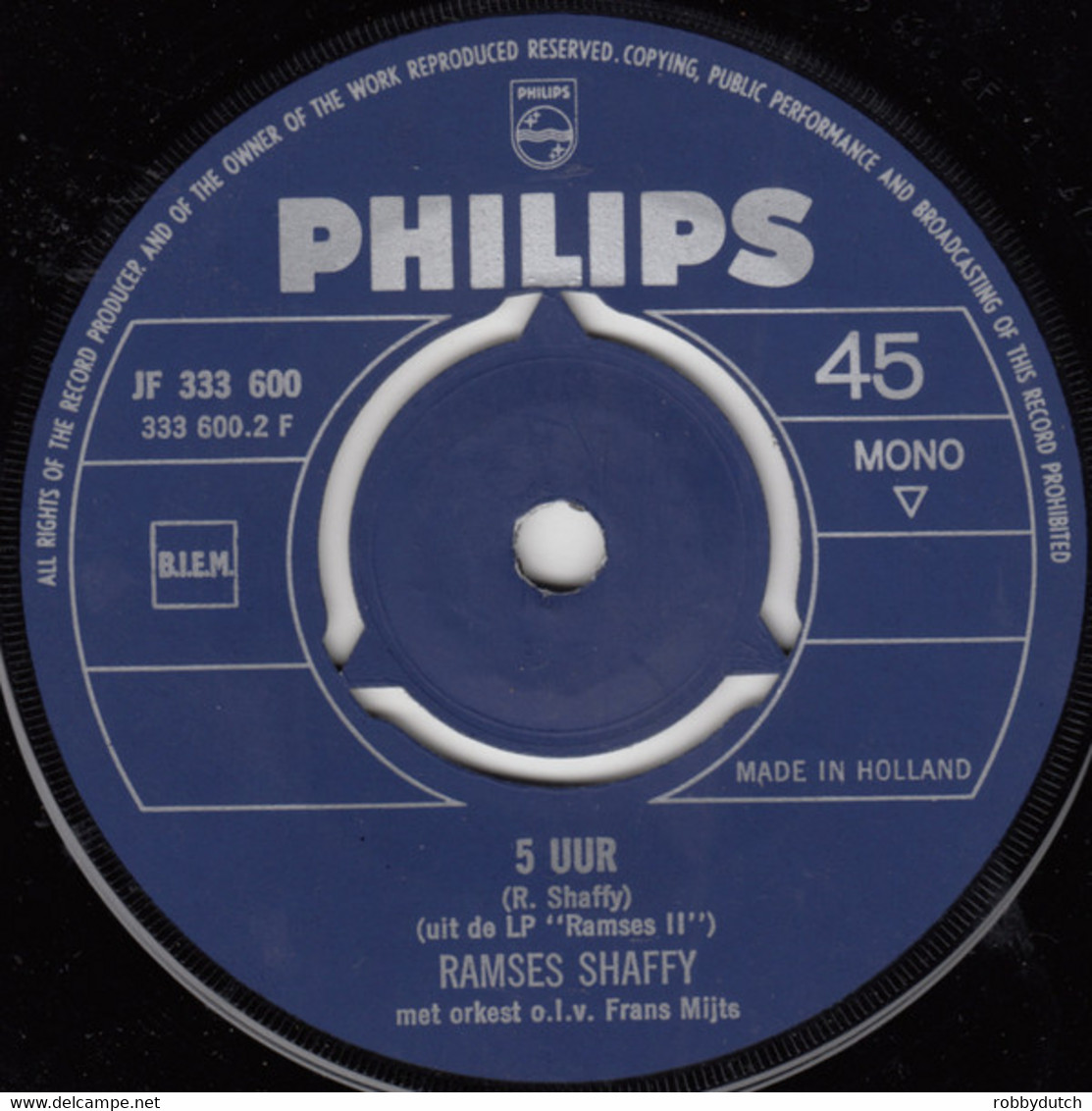 * 7" *  RAMSES SHAFFY - SAMMY (Holland 1967) - Autres - Musique Néerlandaise