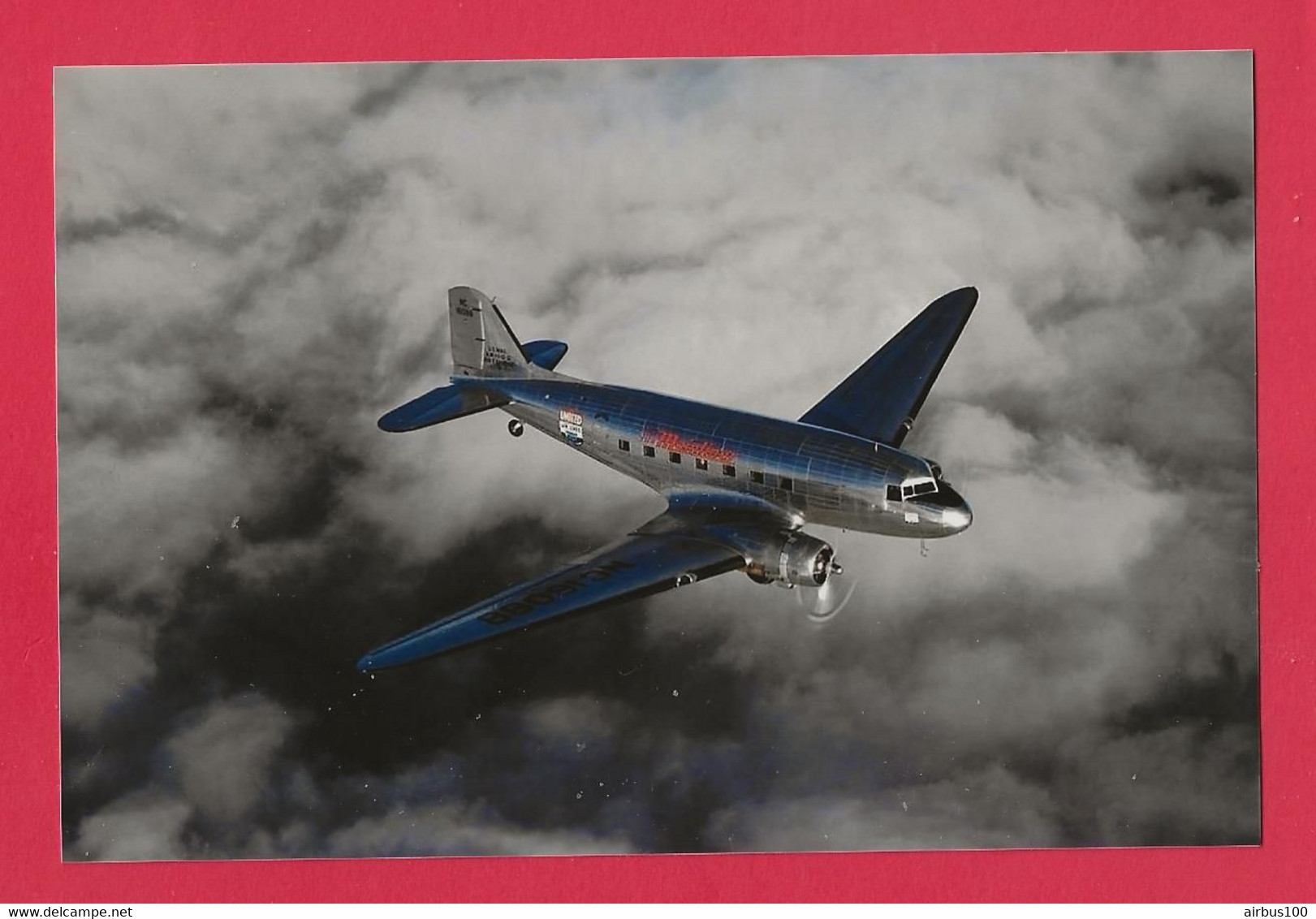 BELLE PHOTO REPRODUCTION AVION PLANE FLUGZEUG - DOUGLAS DC3 EN VOL - Aviation