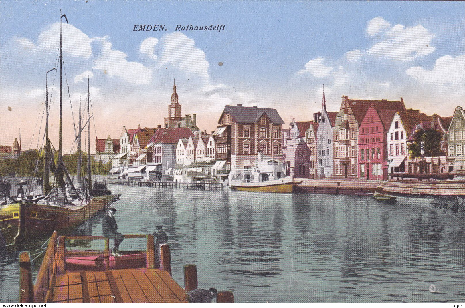 1427/ Emden, Rathausdelft, Zeilschip - Emden