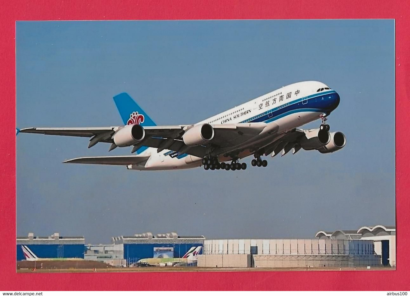 BELLE PHOTO REPRODUCTION AVION PLANE FLUGZEUG - AIRBUS A380 CHINA SOUTHERN AU DÉCOLLAGE - Luftfahrt