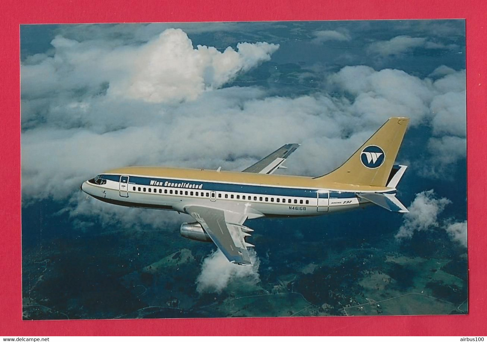 BELLE PHOTO REPRODUCTION AVION PLANE FLUGZEUG - BOEING 737 WIEN CONSOLIDATED - Aviación