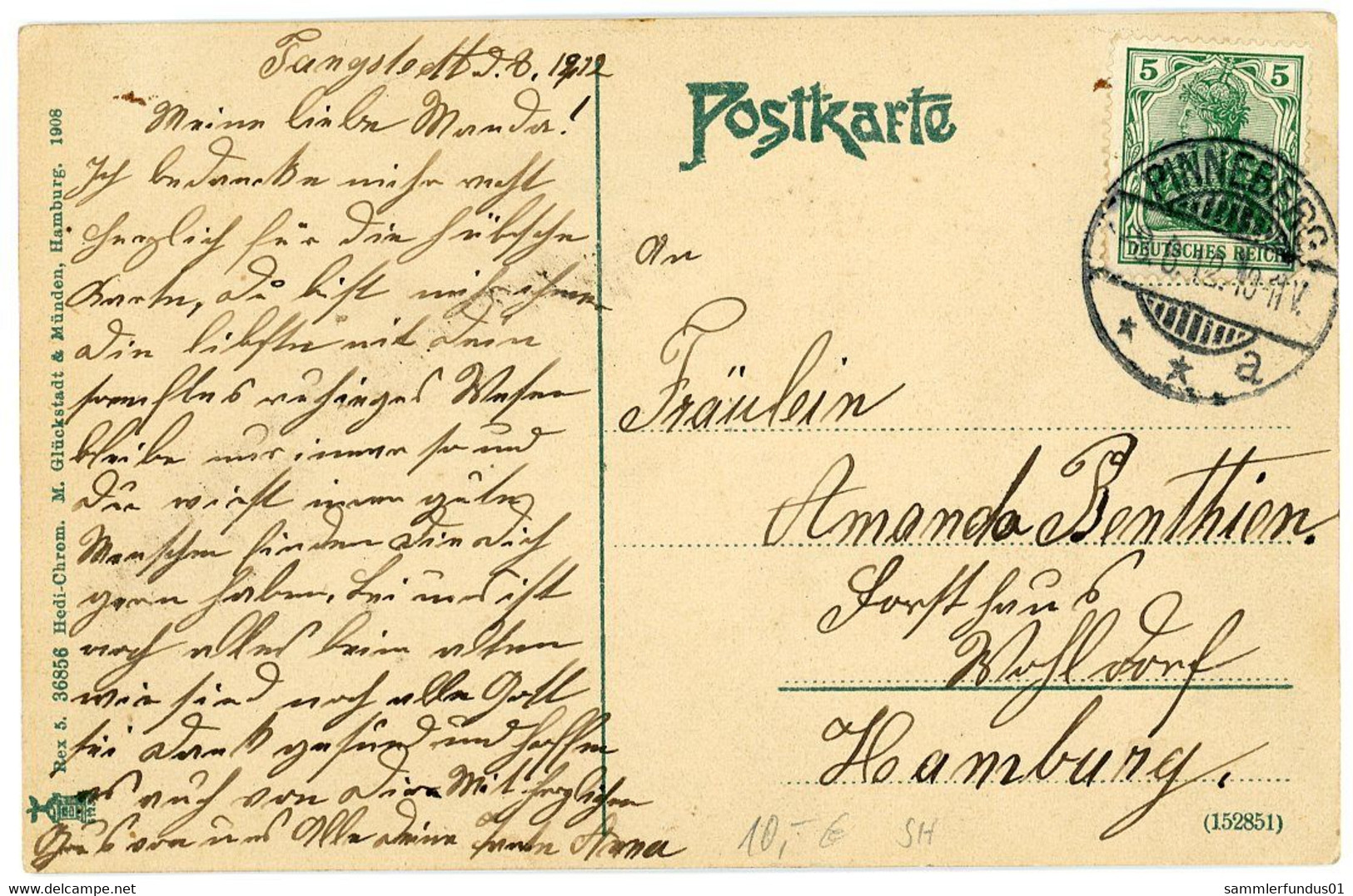 AK/CP Pinneberg  Kreishaus     Gel./circ.  1912  Erhaltung/Cond. 2-   Nr. 01536 - Pinneberg