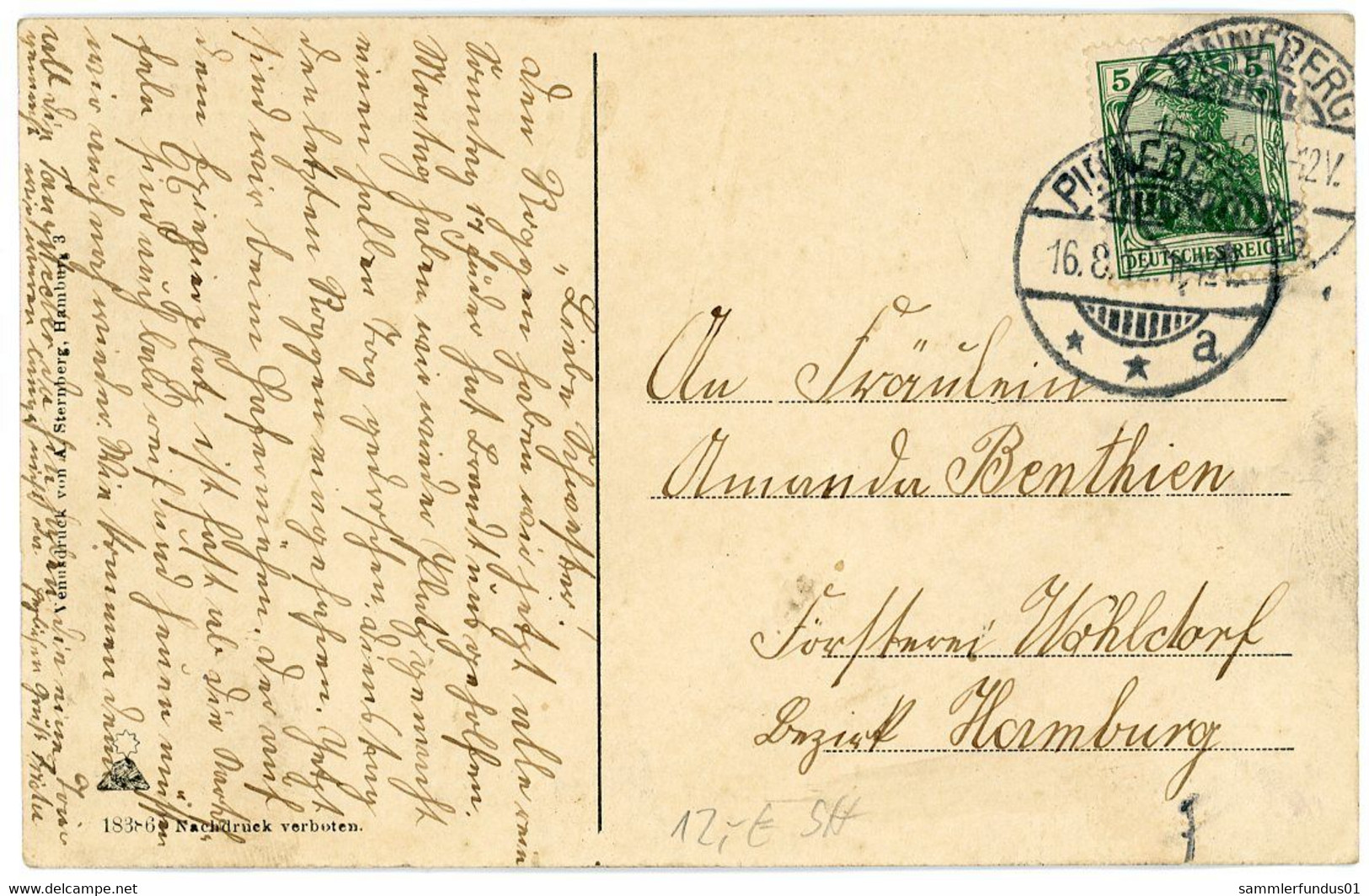 AK/CP Pinneberg  Osterholder Quellenthal     Gel./circ.  1912  Erhaltung/Cond. 1-   Nr. 01537 - Pinneberg