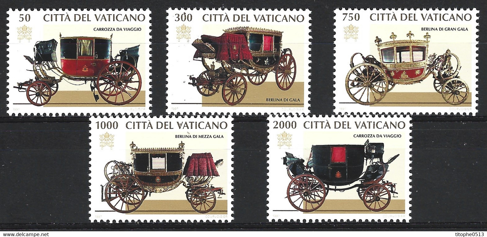 VATICAN. Timbres De 1997. Carrosses. - Diligences