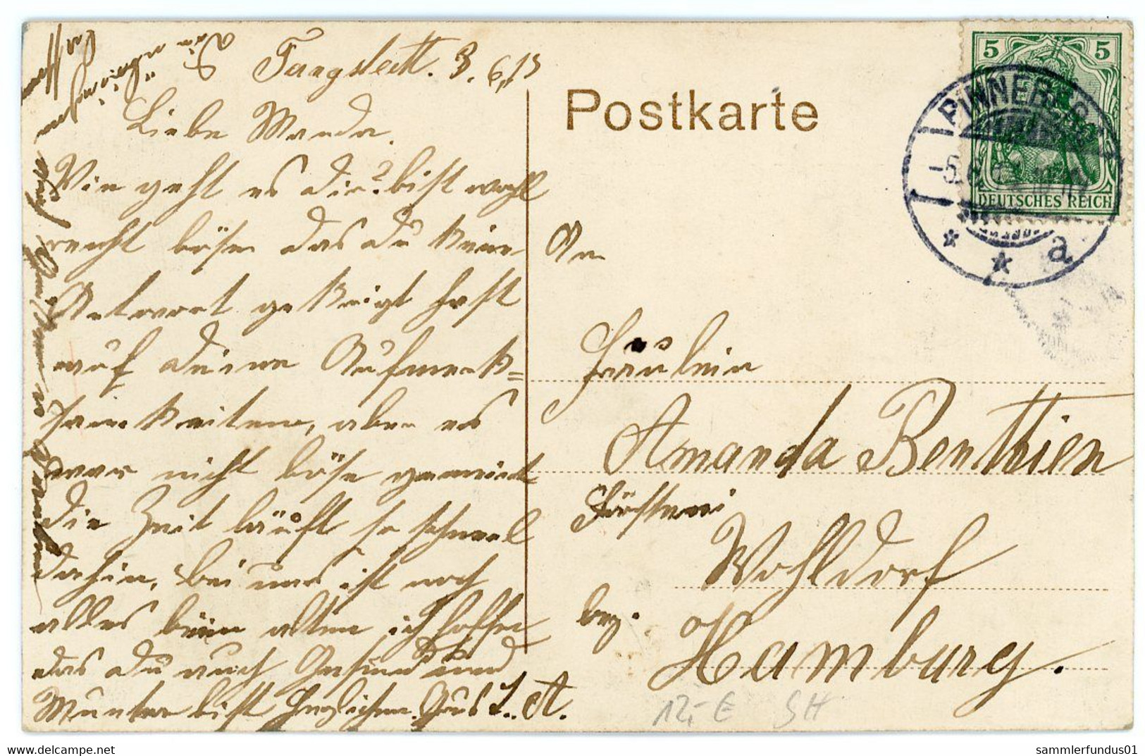 AK/CP Pinneberg  Osterholdt Quellenthal     Gel./circ.  1912  Erhaltung/Cond. 1-   Nr. 01538 - Pinneberg