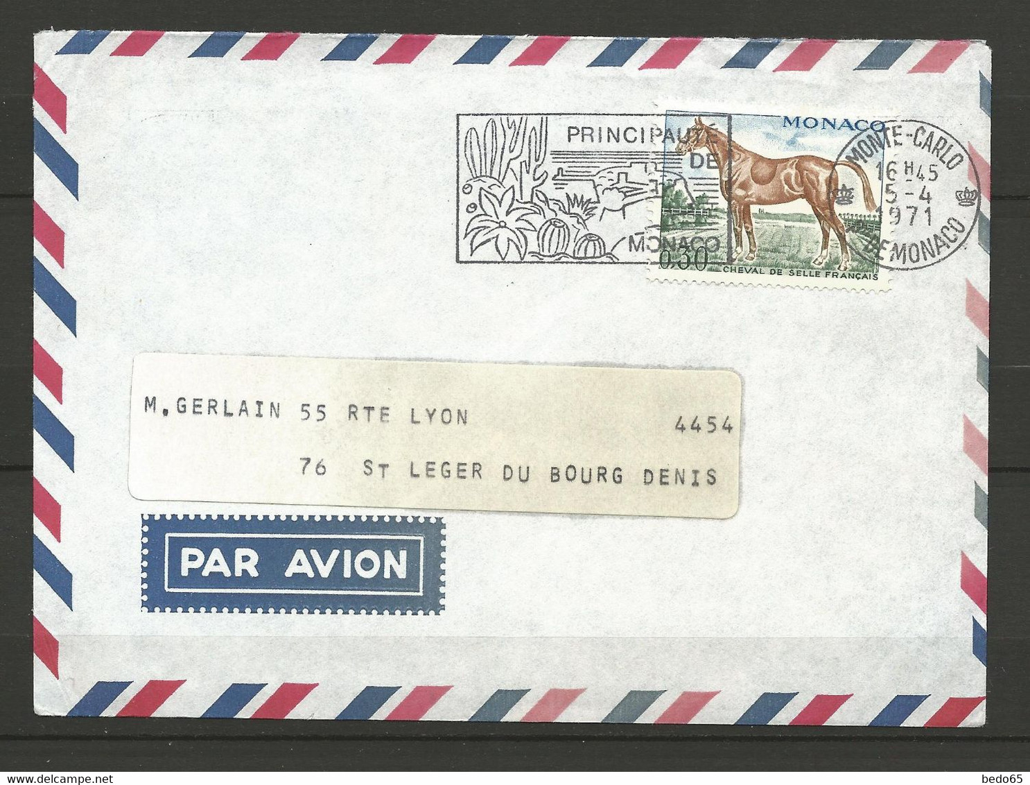 Enveloppe  De MONACO - Lettres & Documents