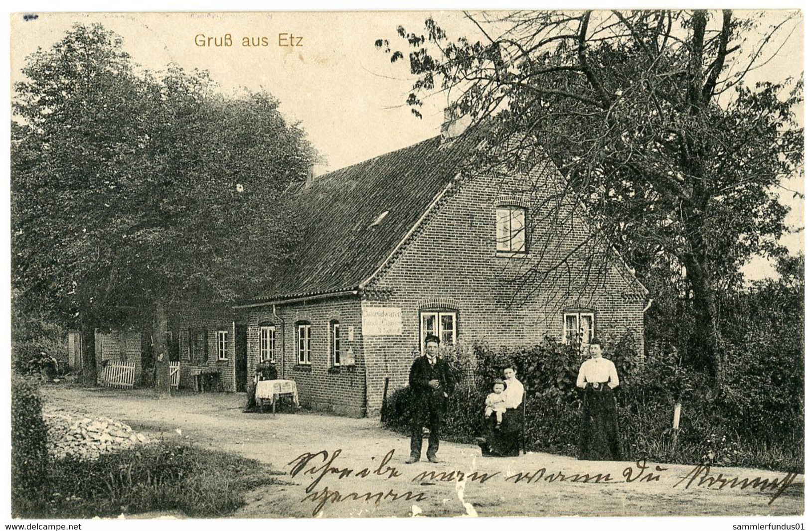 AK/CP Grußß Aus Etz  Appen  Pinneberg     Gel./circ.  1913  Erhaltung/Cond.  2  , Nadelloch  Nr. 01541 - Pinneberg