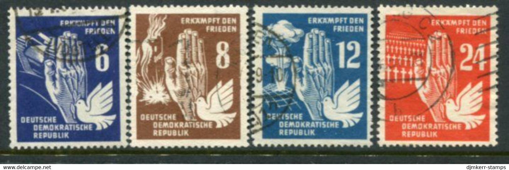 DDR / E. GERMANY 1950 Peace Used*.  Michel  276-79 - Oblitérés